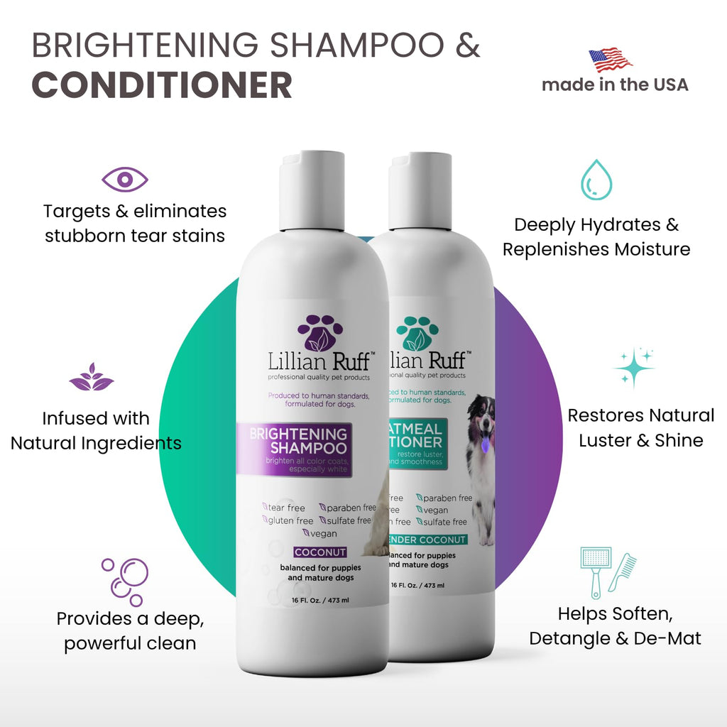 Brightening Shampoo & Oatmeal Conditioner Set for Dogs Q545467