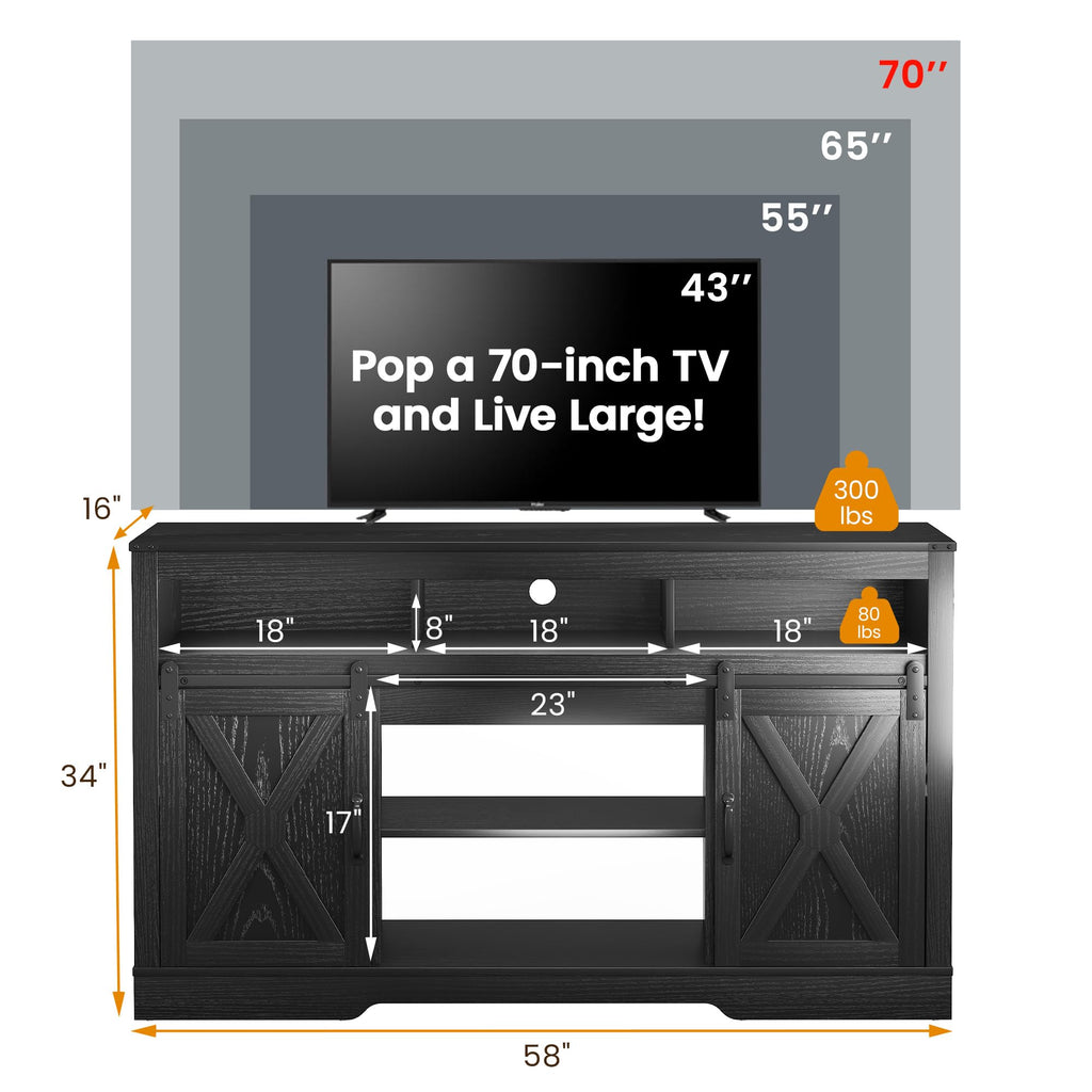 Farmhouse TV Stand D6111
