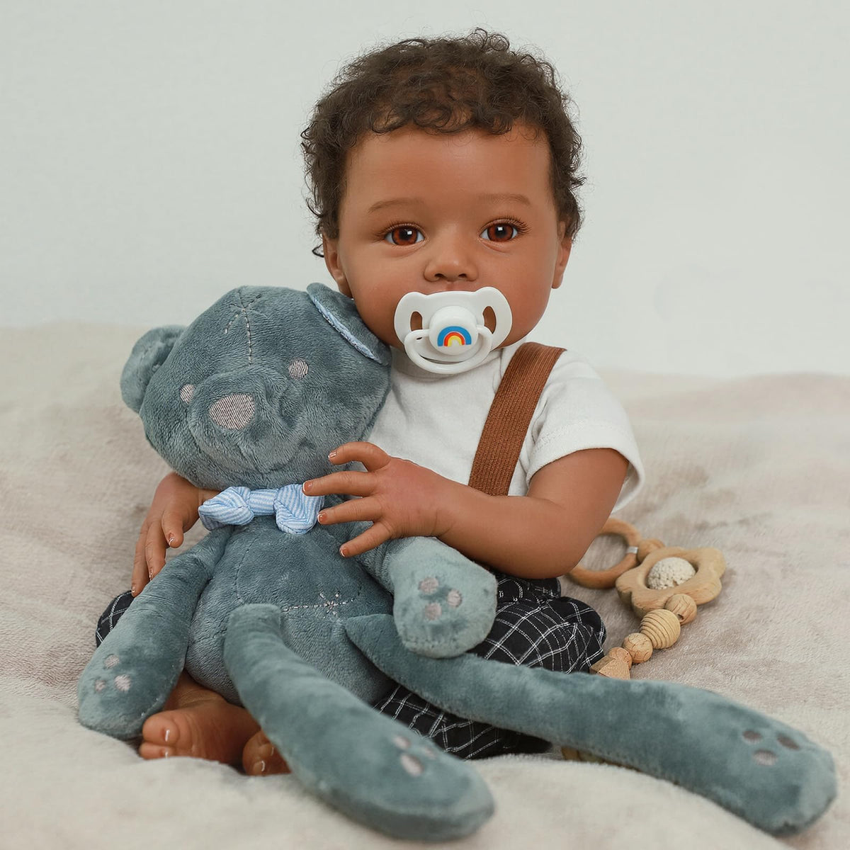 Black 20" Reborn Baby Dolls G393