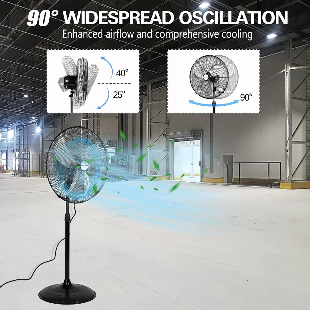 20" High Velocity 3-Speed Oscillating Pedestal Fan, 2 Pack S34447