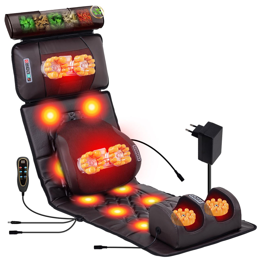Full Body Massage Mat with 10 Vibration Heads, 9 Speeds & 3 Heat Levels U239
