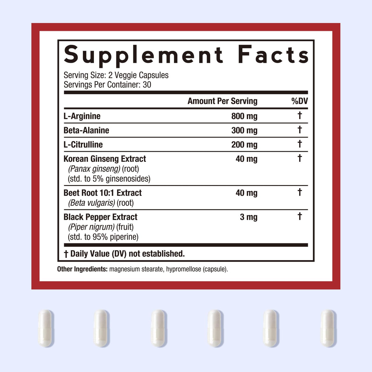 Nitric Oxide Booster 1380 mg 60 Vegan Caps U285057