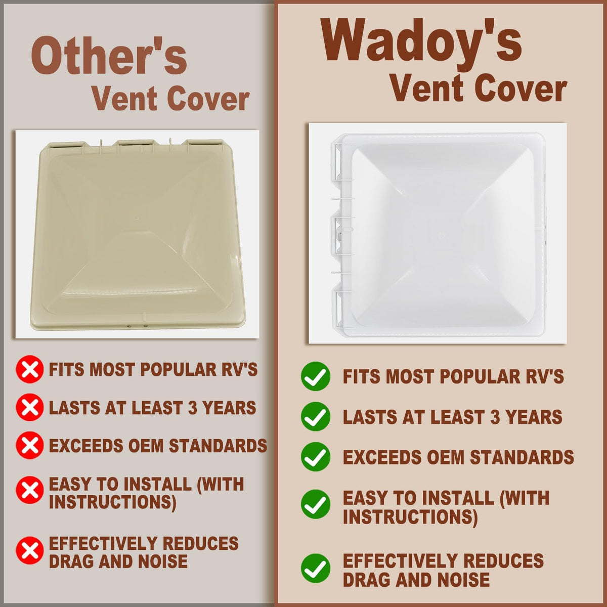 13" x 13" RV Vent Cover/Lid Metal Base D723182
