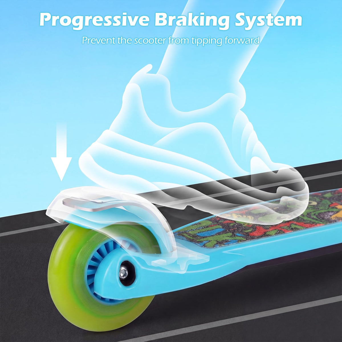 Kids 3-Wheel Kick Scooter with LED Front Wheels V774