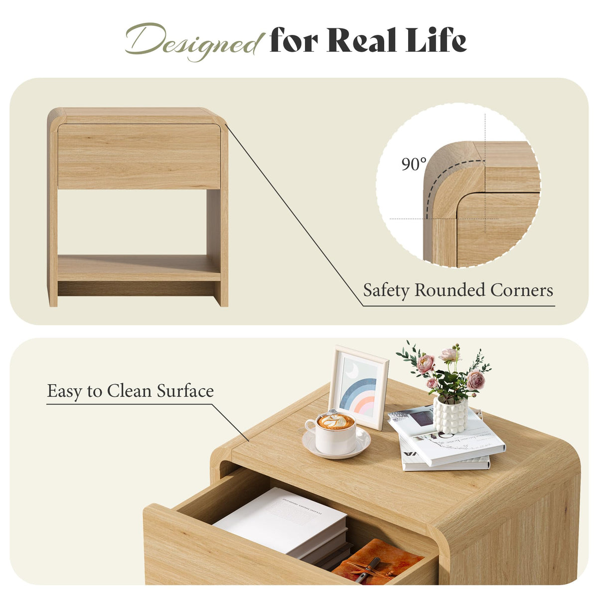 3-Piece Coffee Table Set with 2 End Tables K66429