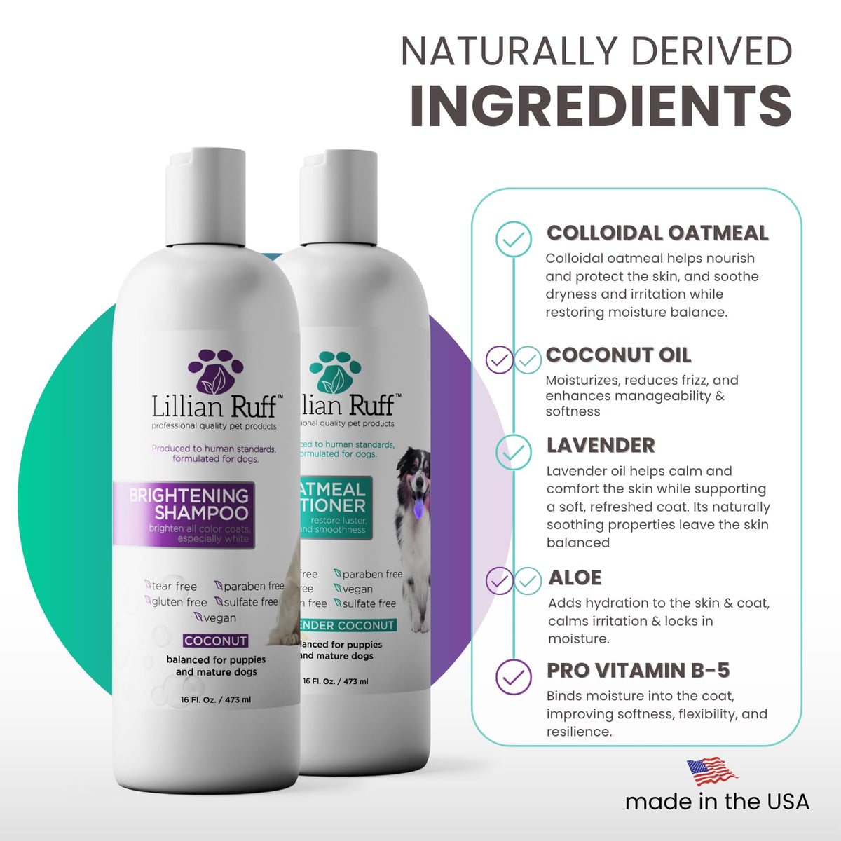 Brightening Shampoo & Oatmeal Conditioner Set for Dogs Q545467