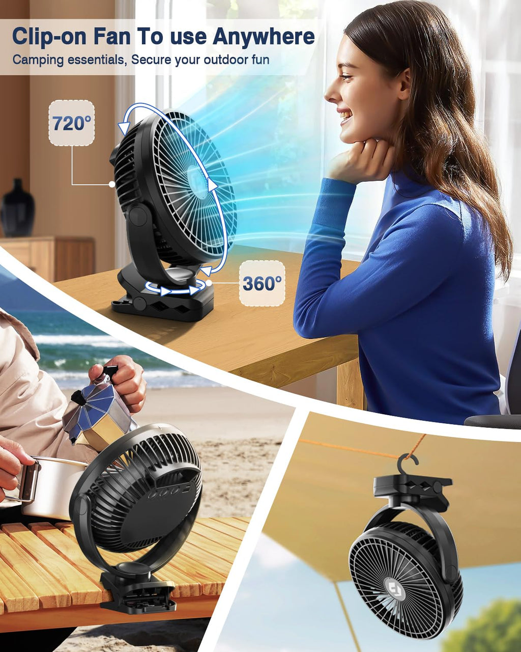 8" Clip On Fan with Lights X187296