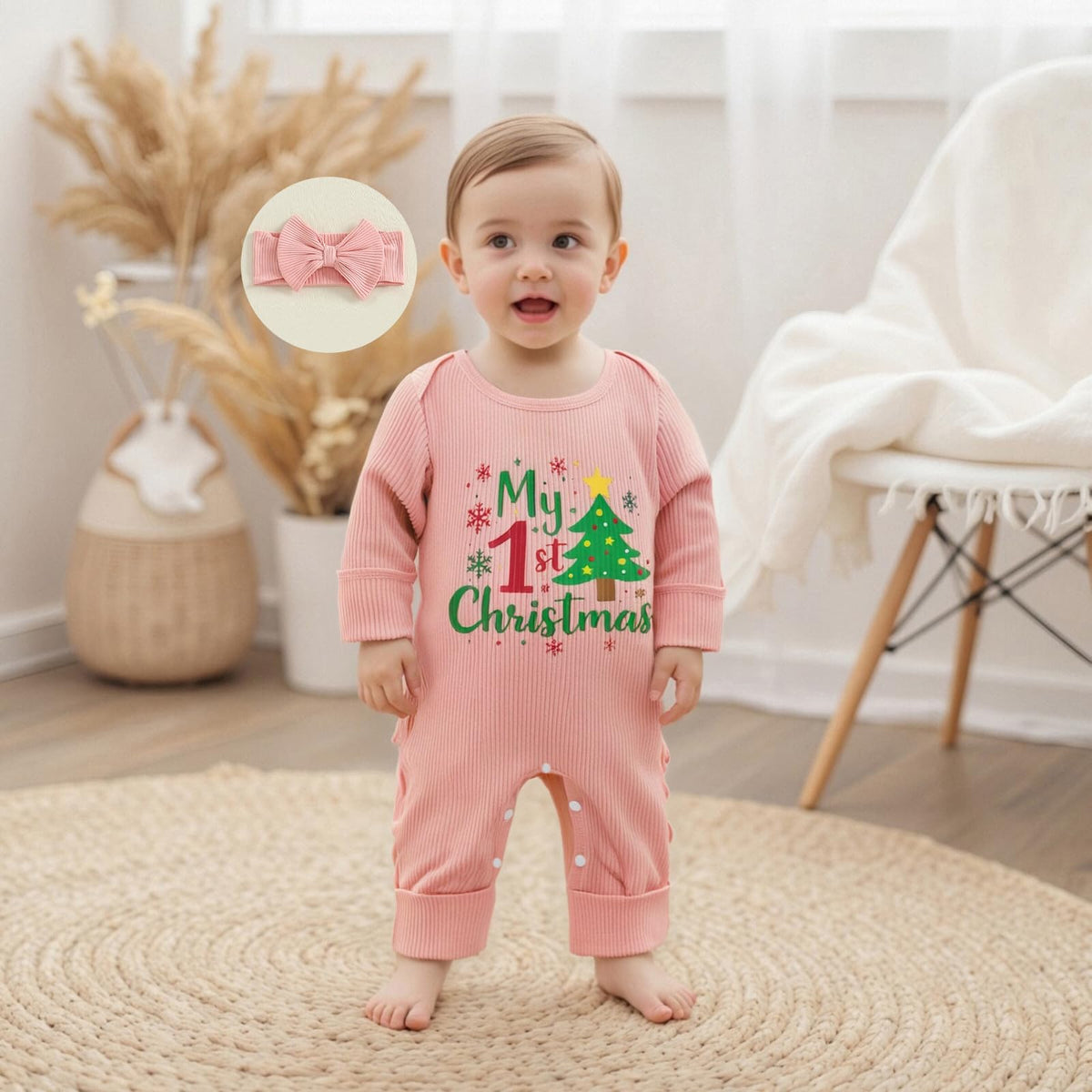Christmas Tree Long Sleeve Romper Jumpsuit I591921