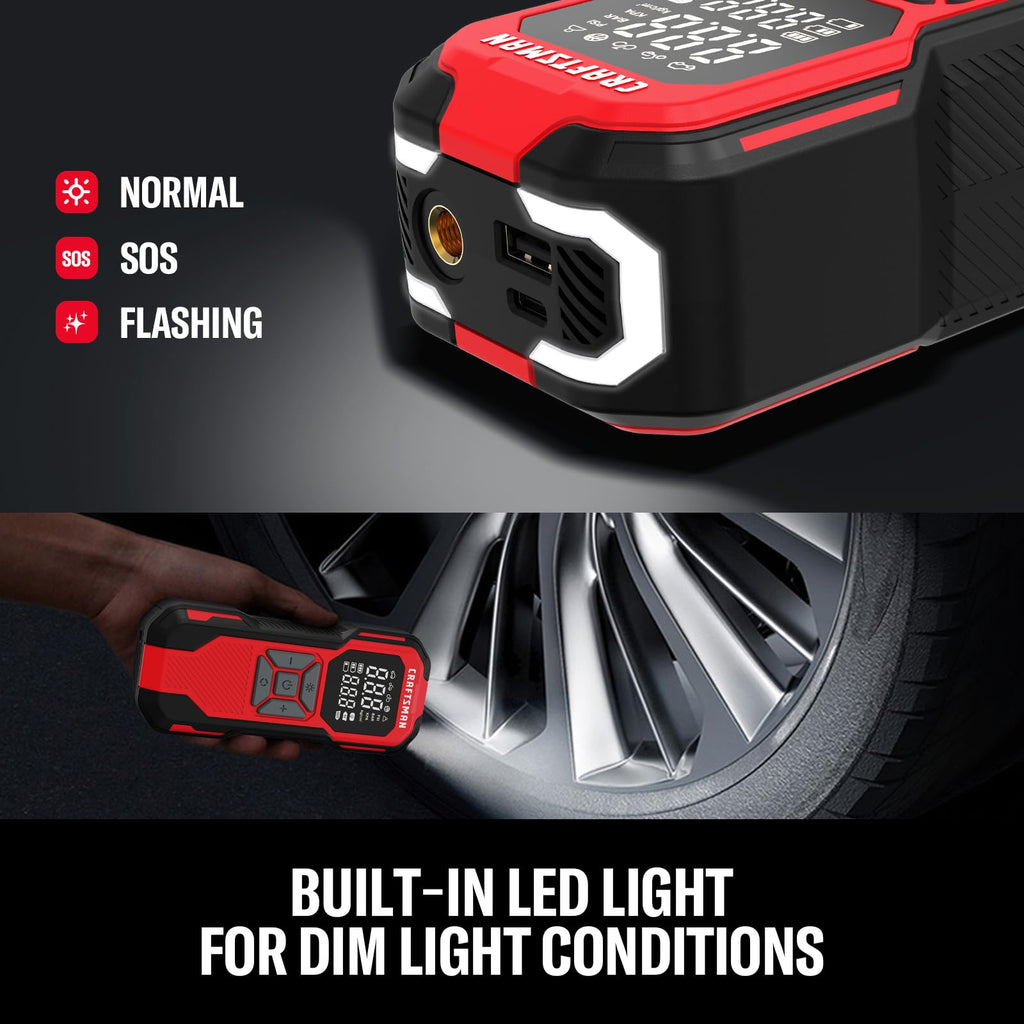 Cordless Portable Air Compressor with Digital Tire Pressure Gauge J40883