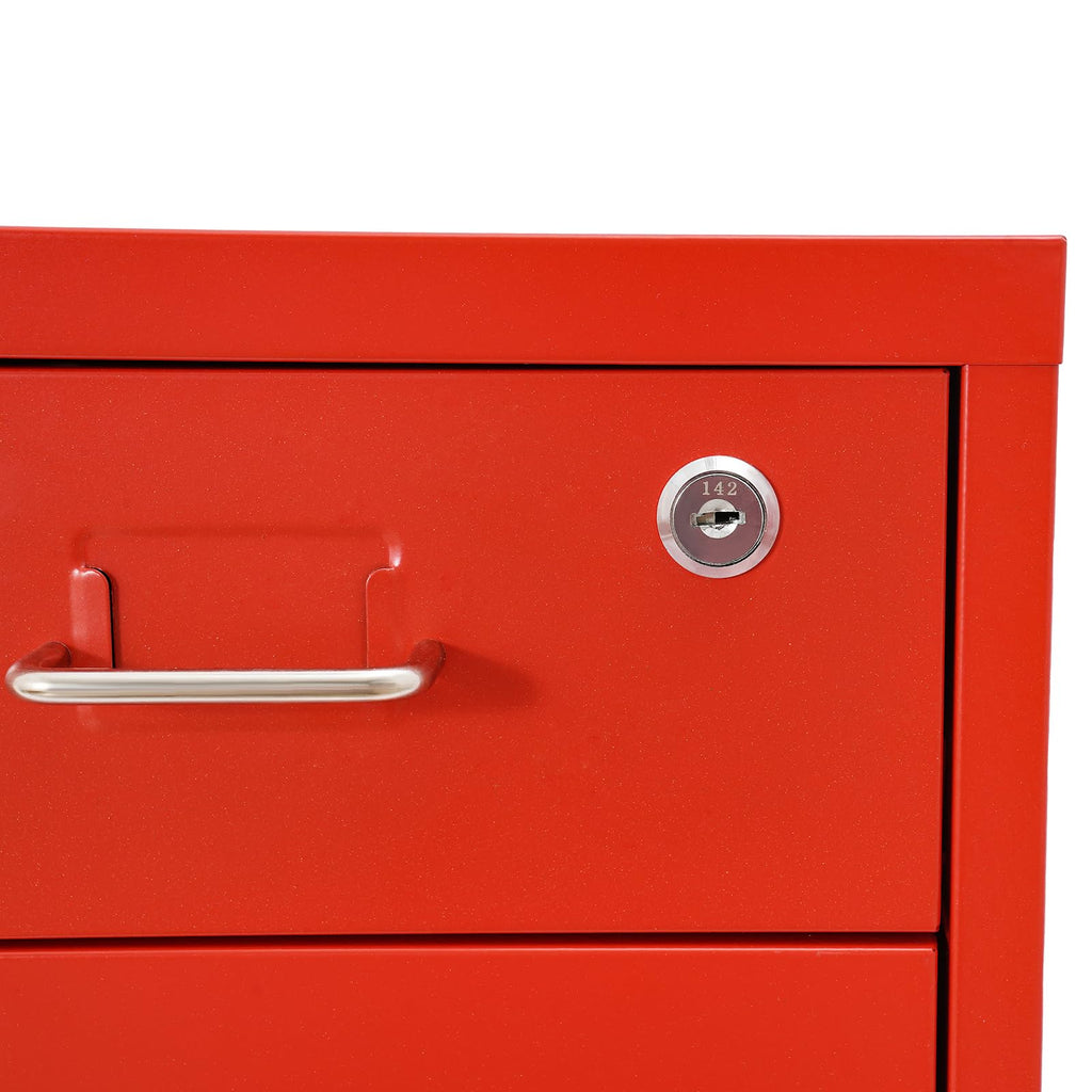 6 Drawer Metal Rolling File Cabinet with Lock J891