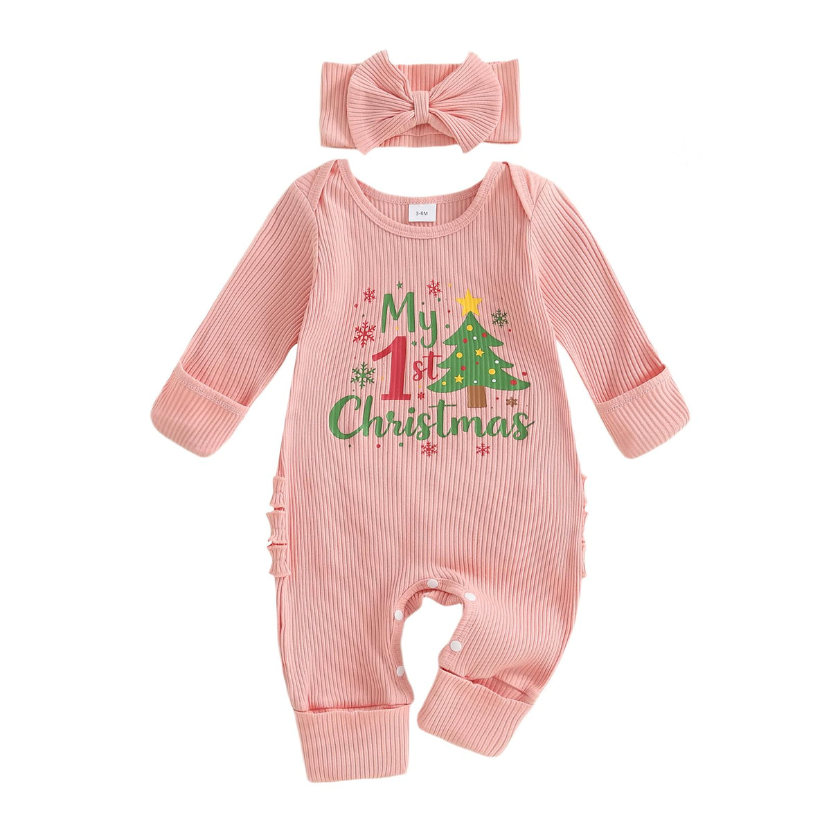 Christmas Tree Long Sleeve Romper Jumpsuit I591921