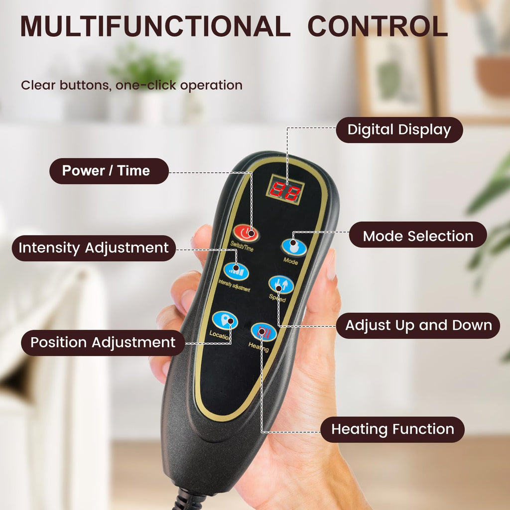 Full Body Massage Mat with 10 Vibration Heads, 9 Speeds & 3 Heat Levels U239