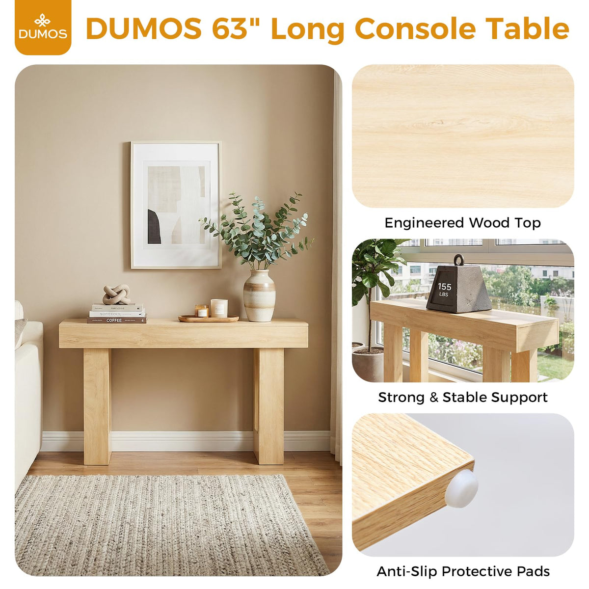63" Narrow Console Table B133