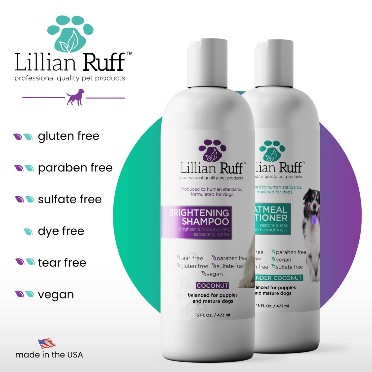 Brightening Shampoo & Oatmeal Conditioner Set for Dogs Q545467