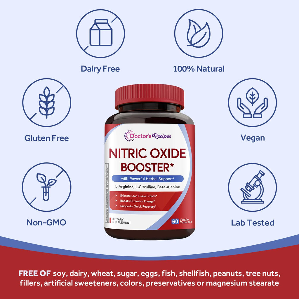 Nitric Oxide Booster 1380 mg 60 Vegan Caps U285057