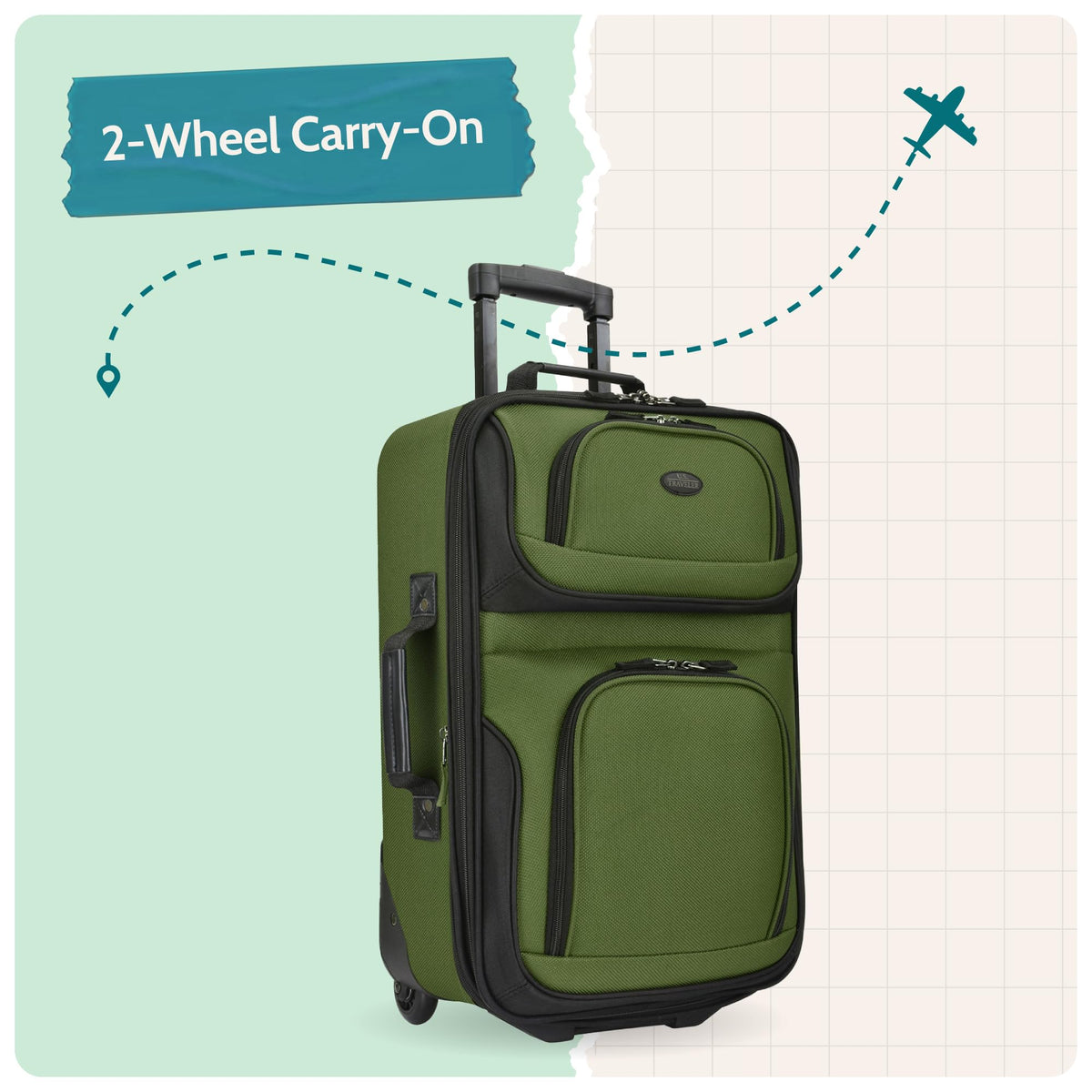 Lightweight Softside Rolling Carry-on Suitcase F16626
