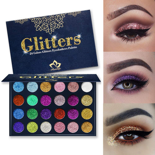 24 Color Pressed Glitter Eyeshadow Palette T944301
