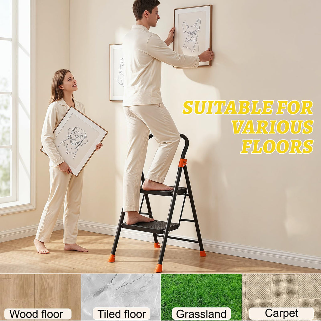 Heavy Duty 2 Step Ladder with Safety Lock R970074