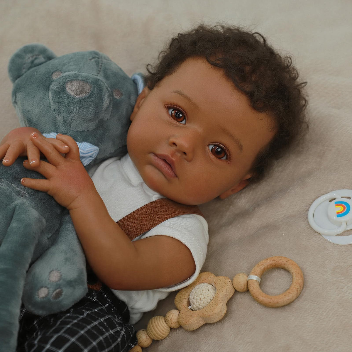 Black 20" Reborn Baby Dolls G393