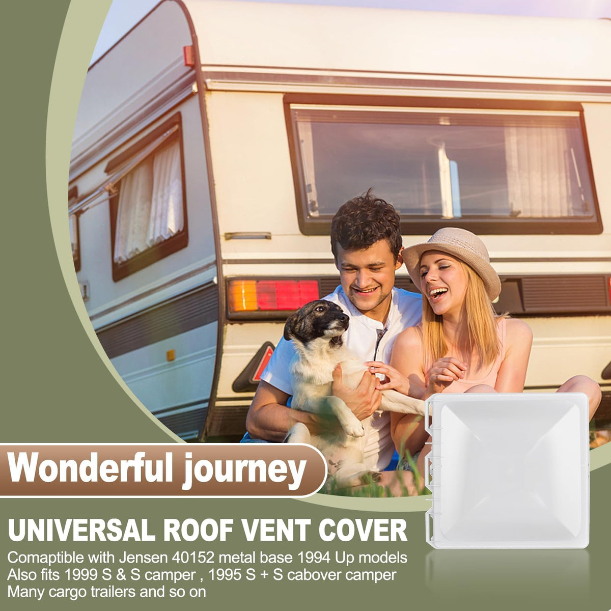 13" x 13" RV Vent Cover/Lid Metal Base D723182