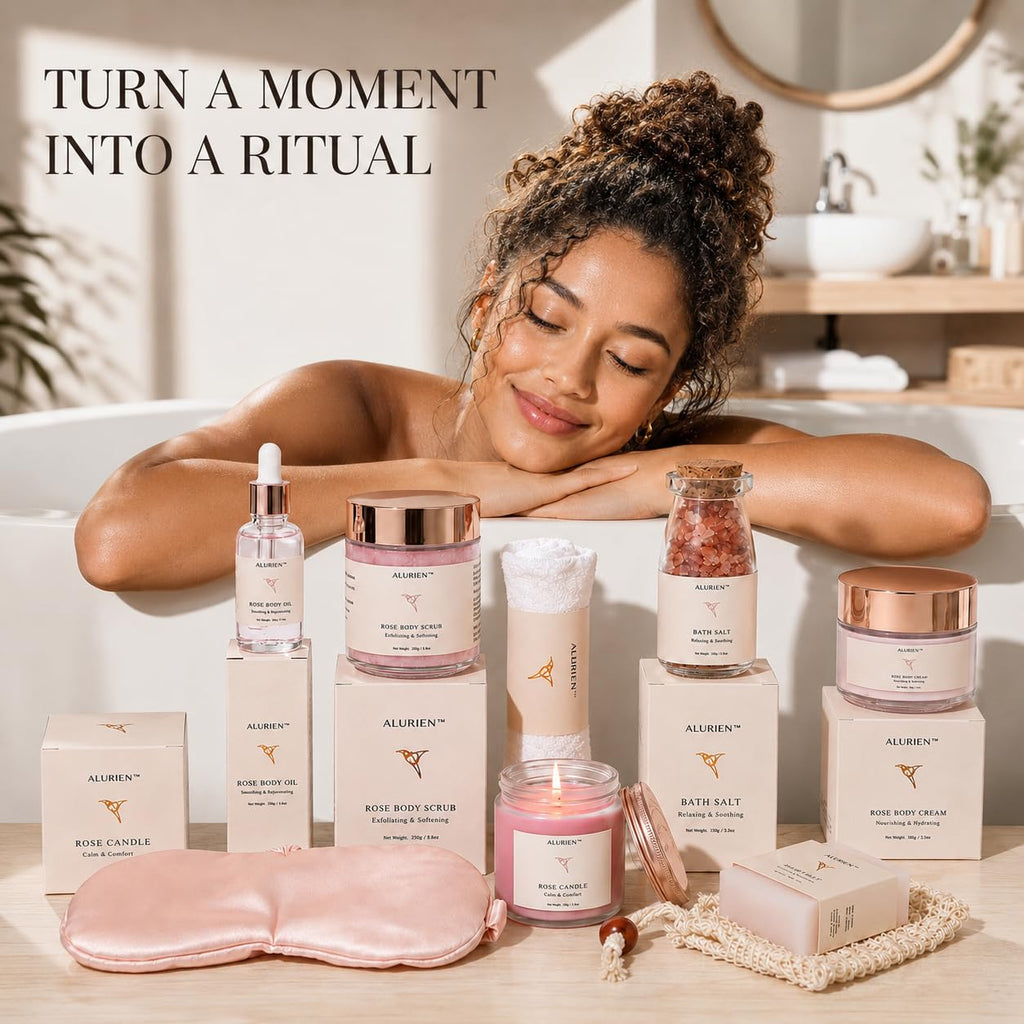 Rose 11-Piece Bath & Body Gift Set W29367
