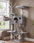Cat Tree Tower with Padded Platform Bed, Hammock H3324