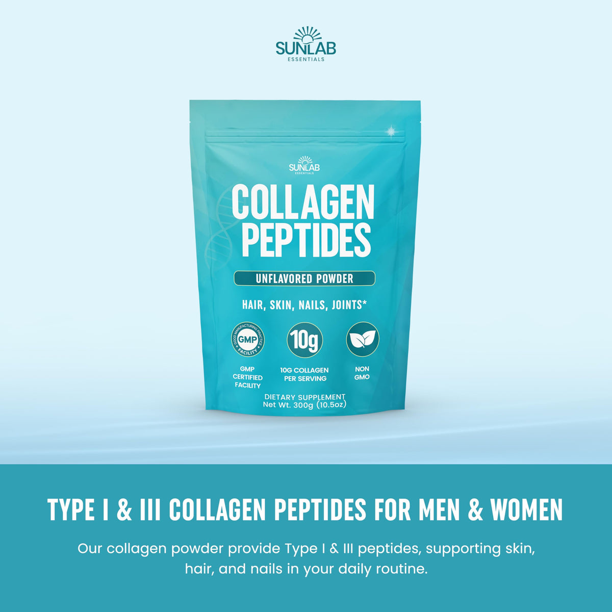 Unflavored Hydrolyzed Bovine Collagen Peptides Powder F84558