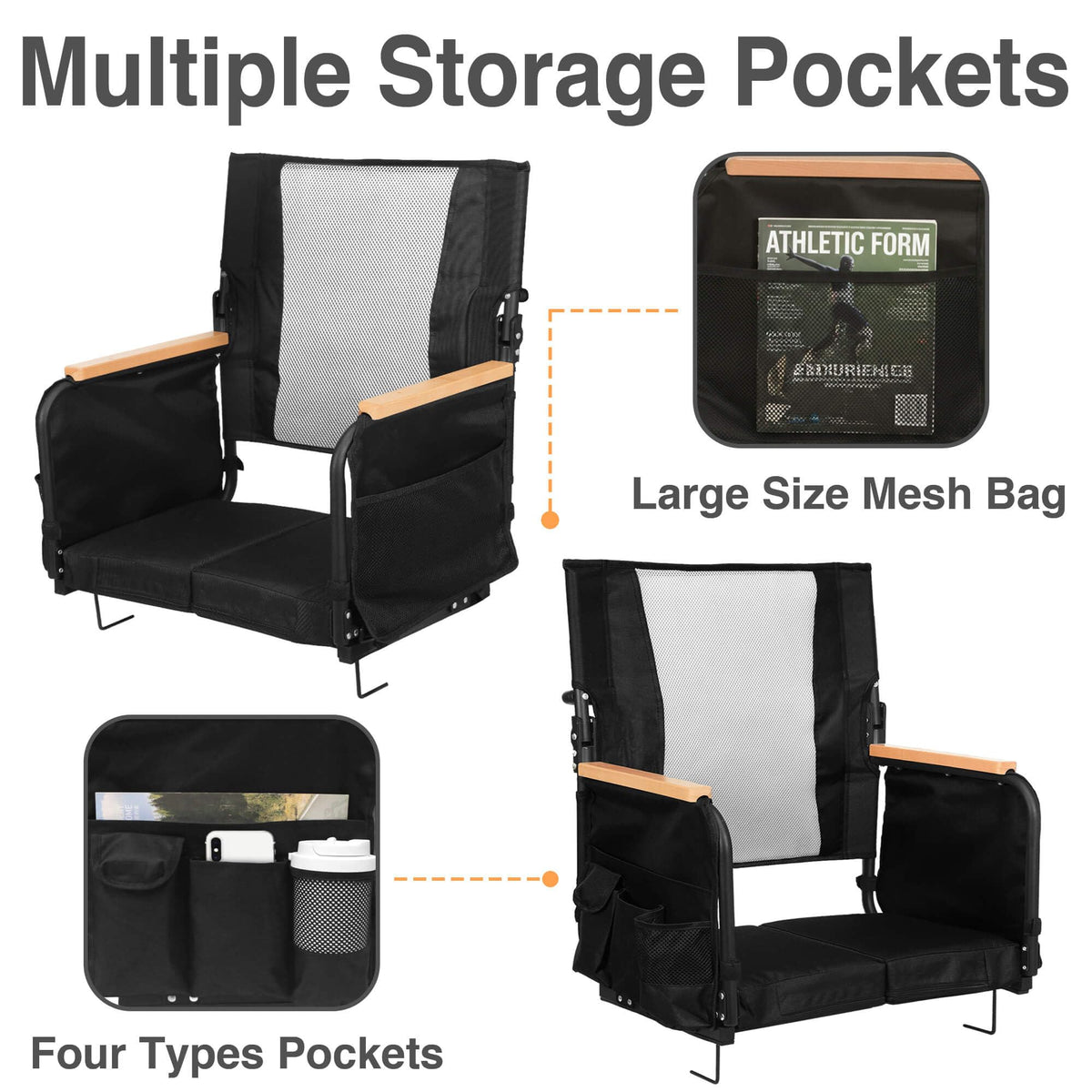 High Back Stadium Seats with Back Support S55563