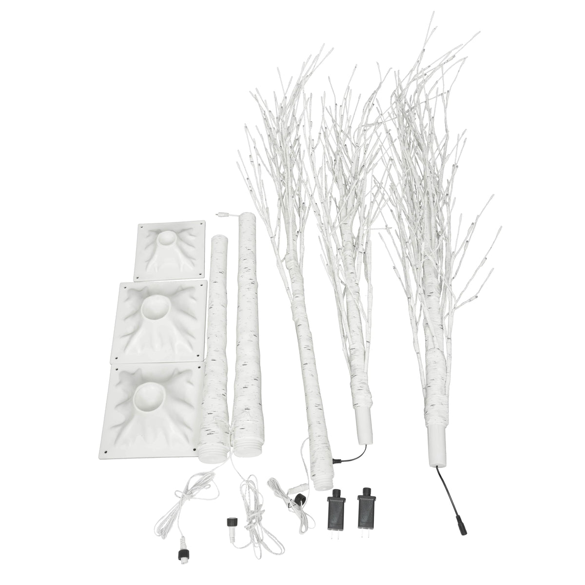 White Birch Tree Set with 246 LED Lights F317159