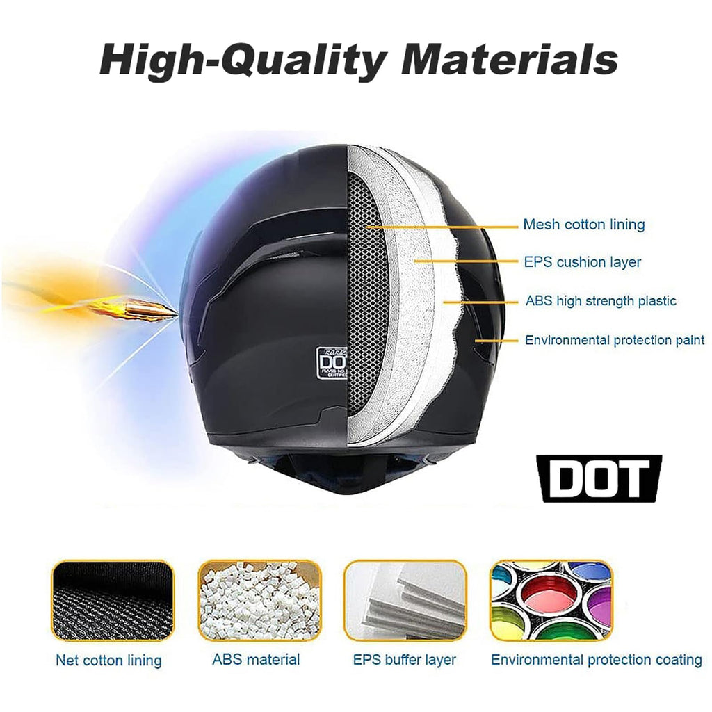 DOT Approved Flip Up Full Face Modular Motorcycle Helmet V95378