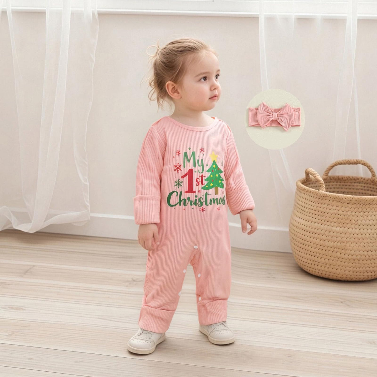Christmas Tree Long Sleeve Romper Jumpsuit I591921