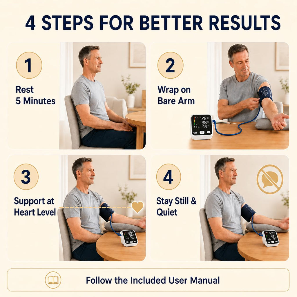 Automatic Upper Arm Blood Pressure Monitor with 6-Inch Backlit Display A94777