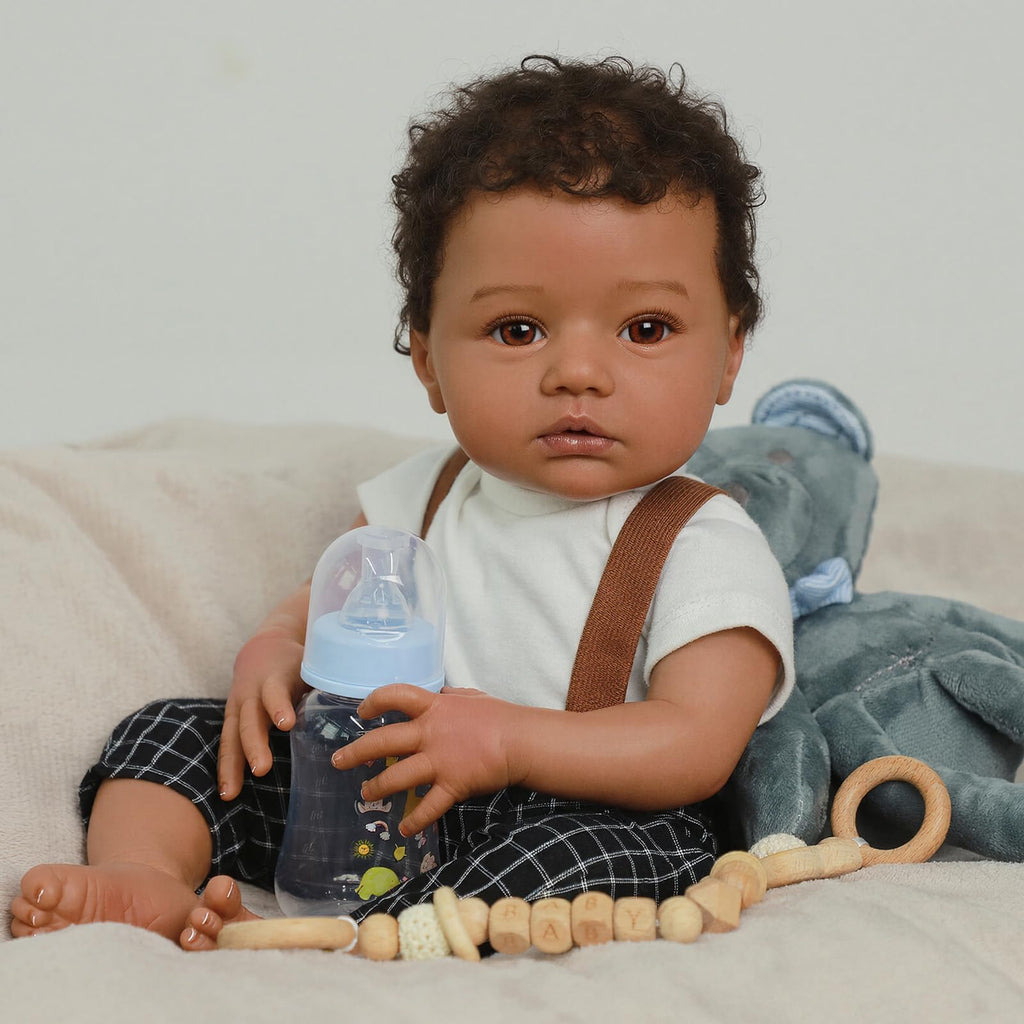 Black 20" Reborn Baby Dolls G393