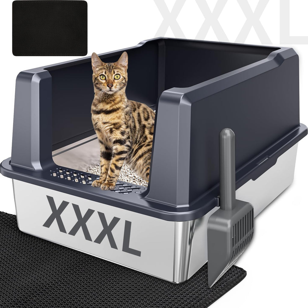 XXXL Stainless Steel Litter Box S6017
