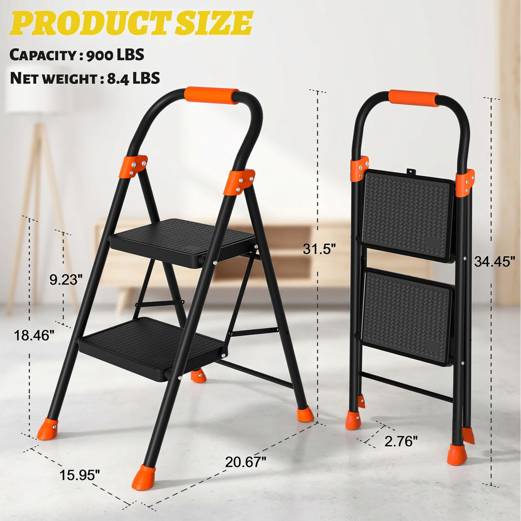 Heavy Duty 2 Step Ladder with Safety Lock R970074