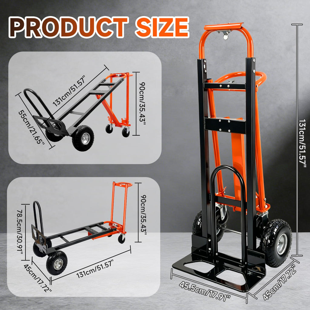 Heavy Duty Convertible Hand Truck with Wheels Q294260