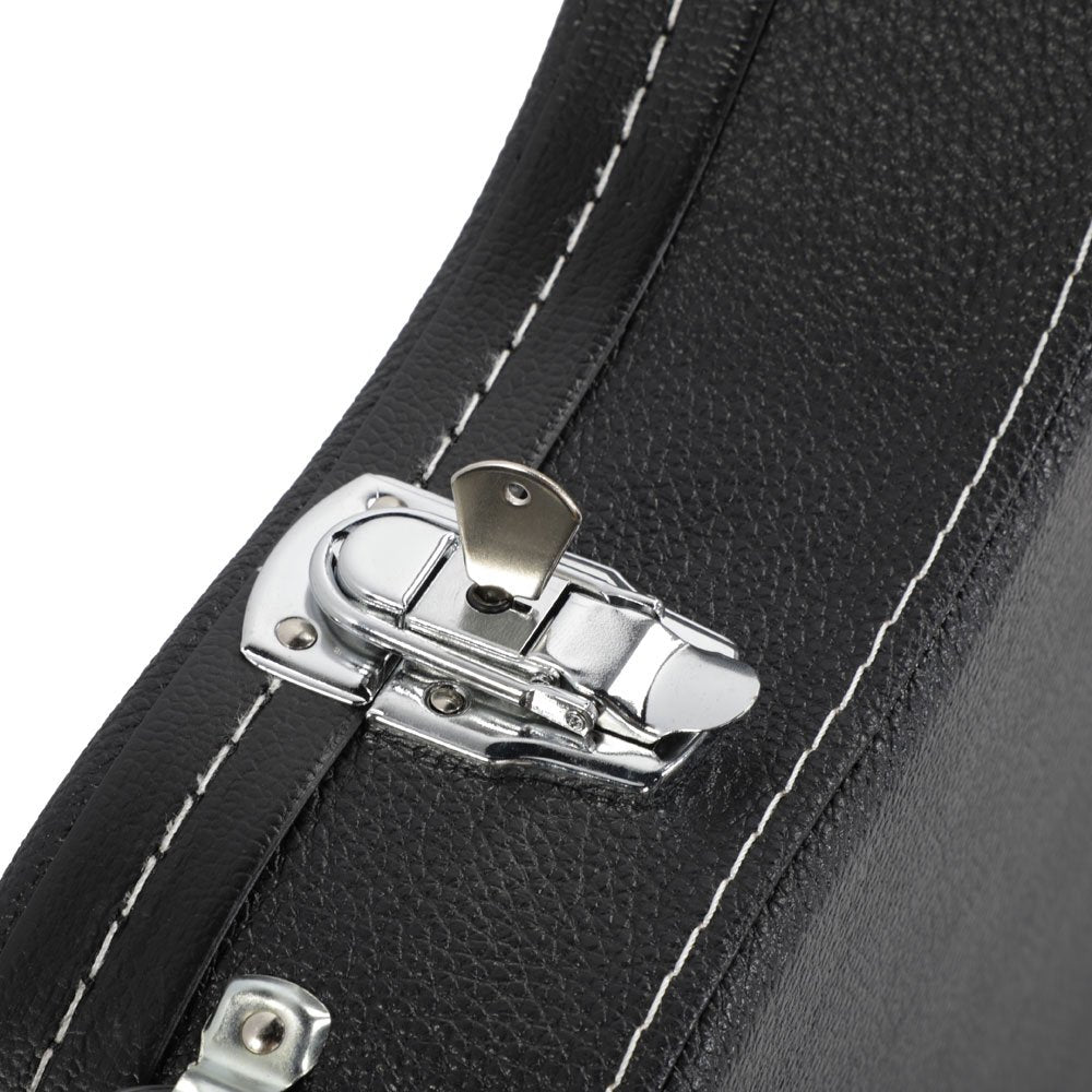 39 Inch Wooden Electric Guitar Hard Case with Soft Lining, Black Z653475