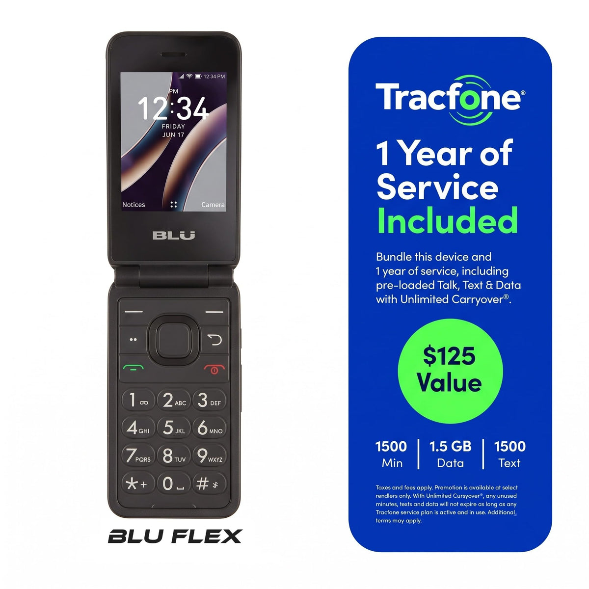 Black 4G Flip Phone R459