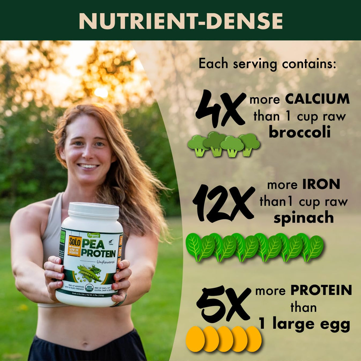 Organic Pea Protein Isolate Unflavored Vegan Protein Powder 2.7 lbs A9948