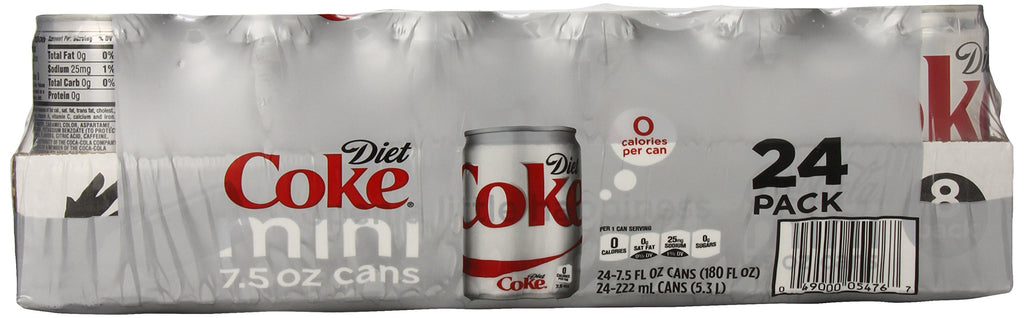Diet Coke Mini-Cans, 7.5 fl oz (Pack of 24) E259395