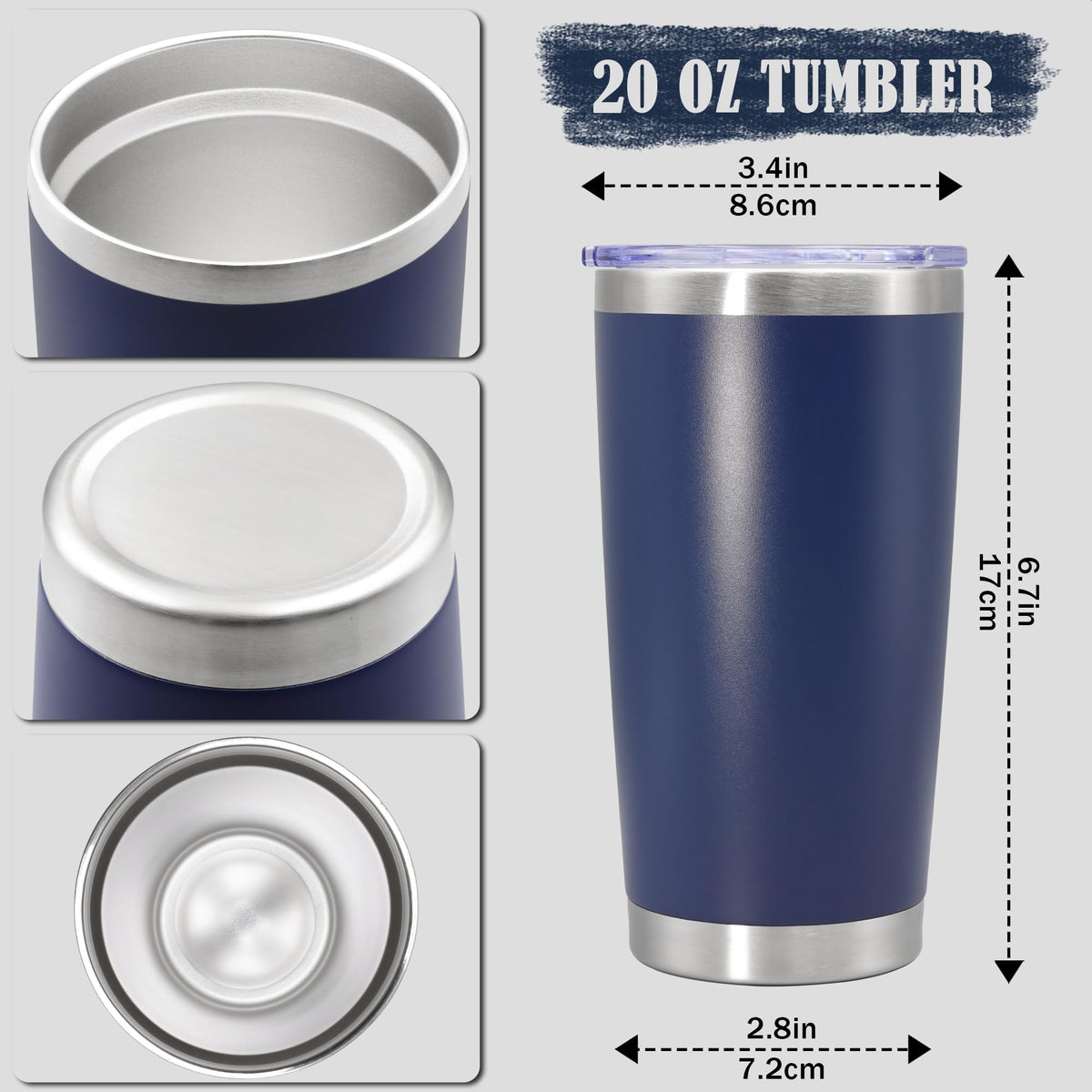 20oz Insulated Stainless Steel Tumbler with Lid Q42988