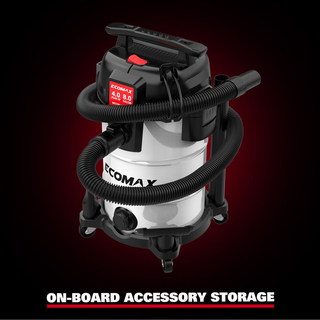 8 Gallon Stainless Steel Wet and Dry Shop Vacuum E717