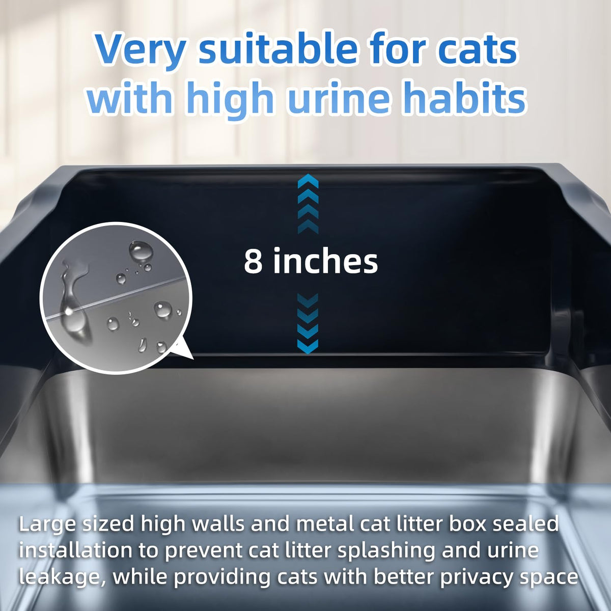 XXXL Stainless Steel Litter Box S6017