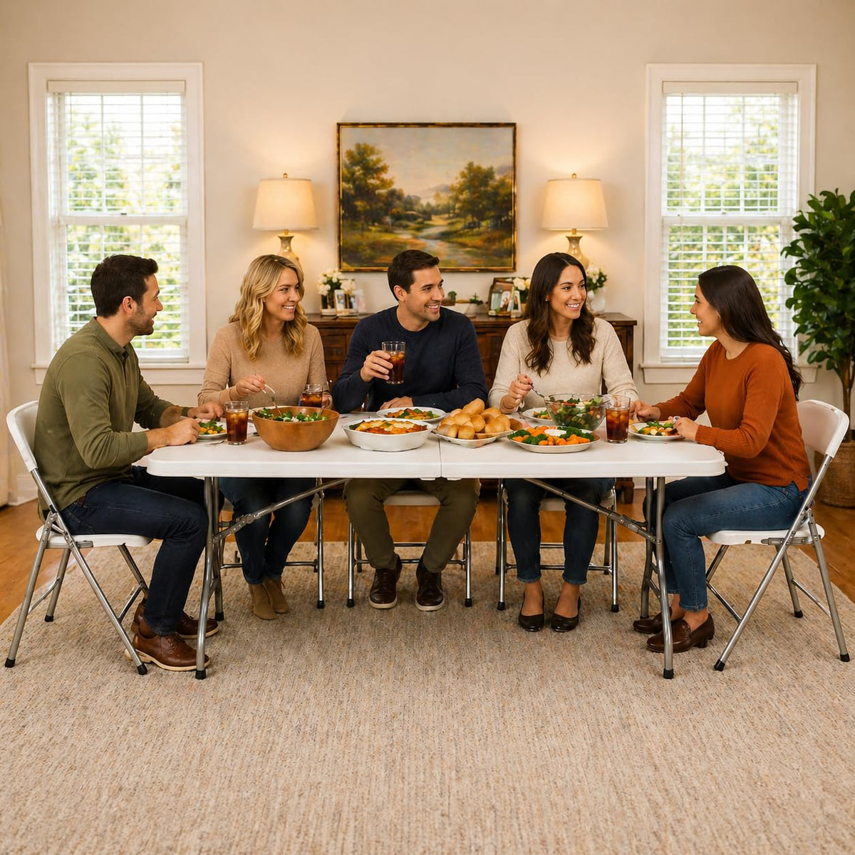 6ft White Folding Table B157