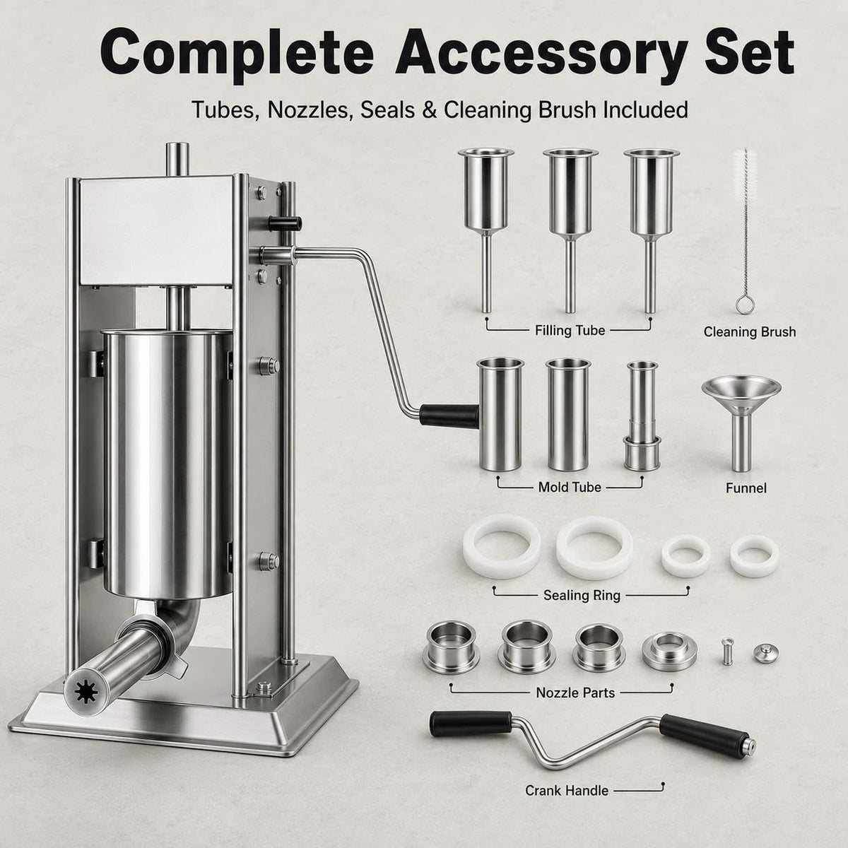 3L 304 Stainless Steel Sausage Stuffer & Churro Maker U796