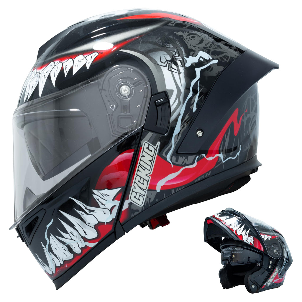 Modular Flip Up Full Face Motorcycle Helmet with Dual Visor I7641