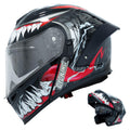 Modular Flip Up Full Face Motorcycle Helmet with Dual Visor I7641