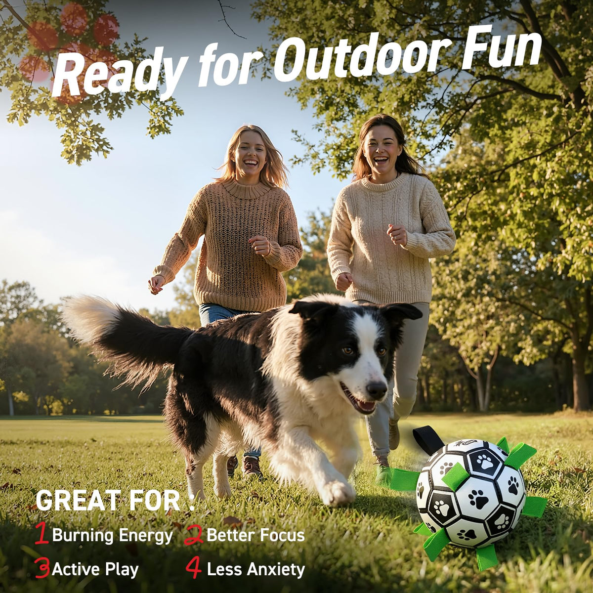 6 Inch Dog Soccer Ball with Straps G5388