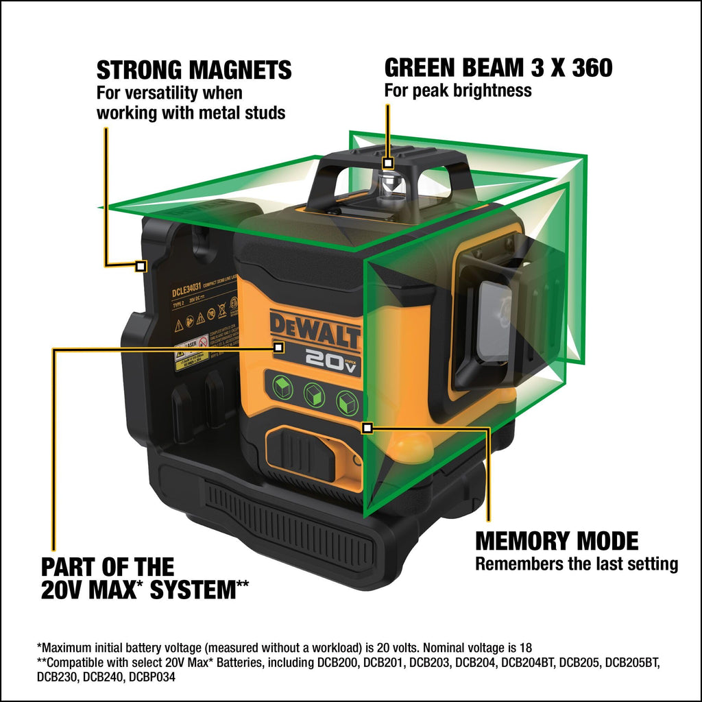 20V MAX Cross Line Laser Level V60795