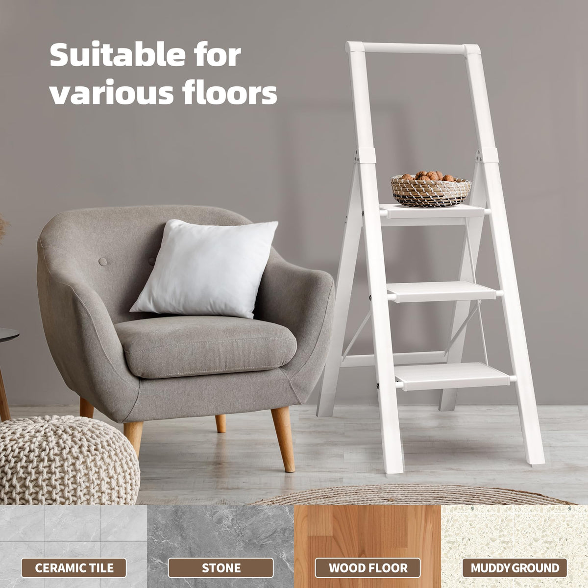 Aluminum 3 Step Ladder U368679